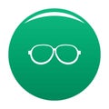 Photochromic eyeglasses icon vector green Royalty Free Stock Photo