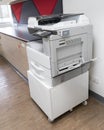 Photocopier with access control and scanning key card in office Royalty Free Stock Photo