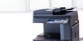 Photocopier or network printer is office worker tool equipment for scanning and copy paper