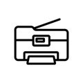 Photocopier office device icon vector outline illustration Royalty Free Stock Photo