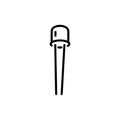 Photodiode black line icon. Pictogram for web page Royalty Free Stock Photo