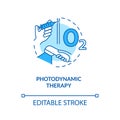 Photodynamic therapy concept icon