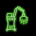 photodynamic therapy neon glow icon illustration