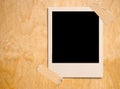 Photoframe on plywood Royalty Free Stock Photo