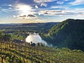 Photogenic vineyards and lowland forests in the Rhine valley, Buchberg Royalty Free Stock Photo