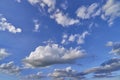 Blue sky with white clouds. Royalty Free Stock Photo