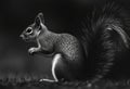 Photogram Ascii A close up of a squirrel its body in photogram w