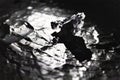 photogram meteorite shadow image of a meteorite created by plac
