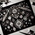 Photogram Shadow Ornaments Creating images by placing ornaments