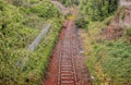 A deserted railway track in Scotland Royalty Free Stock Photo