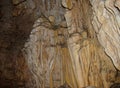 Abstract Textures and Shapes in Sedimentary Rocks in Limestone Caves - Baratang Island, Andaman Nicobar, India Royalty Free Stock Photo