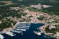 Photograph from air of Vrsar in Istria,Croatia Royalty Free Stock Photo