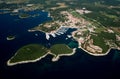 Photograph from air of Vrsar in Istria,Croatia Royalty Free Stock Photo