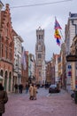 The town center, busy streets of Brugges Royalty Free Stock Photo