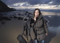 A photograph on the beach