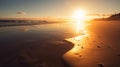 Beach Sunset Photograph Royalty Free Stock Photo