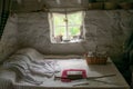 The interior of a Victorian squatters cottage, at Blists Hill, Victorian Museum.