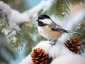 Black capped Chickadee Made With Generative AI illustration