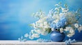 photograph blue flower background tranquil
