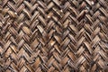 Background texture of woven bamboo thatch Royalty Free Stock Photo