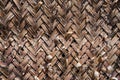 Background texture of woven bamboo thatch Royalty Free Stock Photo