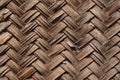 Background texture of woven bamboo thatch Royalty Free Stock Photo