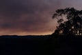 Photograph of bushfire smoke in The Blue Mountains in Australia