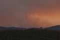 Photograph of bushfire smoke in The Blue Mountains in Australia