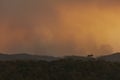 Photograph of bushfire smoke in The Blue Mountains in Australia