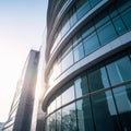 Sleek Modern Office Building with Glass Windows and Natural Lighting Royalty Free Stock Photo