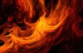 Beauty and power of flames in vibrant colors. Generative AI