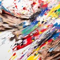 Vibrant Brushstrokes: A Colorful Abstract Painting