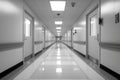 Photograph captures emptiness of hospital hallway, quiet and calm