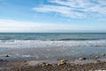 Maritime Serenity: A Pebble Beach Vista Royalty Free Stock Photo