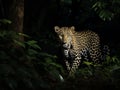 A Majestic Leopard\'s Silent Stalk Through the Night