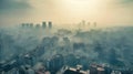 Urban Haze: Pollution Over a Cityscap