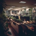 Evening Glow in a Modern Office Space Royalty Free Stock Photo