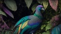 A Photograph capturing the ethereal allure of a Nicobar Pigeon