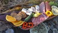 Photograph of Charcuterie Appetizers Outdoors Royalty Free Stock Photo