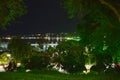 View of Port Blair at Night from Garden - Capital of Andaman Nicobar Islands, India from Beach with Sea of Bay of Bengal