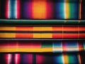 Photograph Of Colorful Mexican Blanket Background. Generative AI Royalty Free Stock Photo