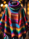 Photograph Of Colorful Mexican Poncho. Generative AI Royalty Free Stock Photo