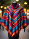 Photograph Of Colorful Mexican Poncho. Generative AI Royalty Free Stock Photo