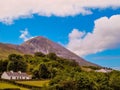 Croagh Patrick, Saint Patrick`s Stack, nicknamed the Reek Royalty Free Stock Photo