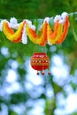 Photograph of dahi handi on gokulashtami festival in india , which is Lord Shri Krishna`s birth day