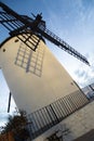 Photograph at dawn of the majestic mills in the towns of Campo de Criptana and Consuegra Royalty Free Stock Photo