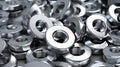 picture of a pile of bolts in washers.AI Generated