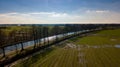 Sunbeam-Kissed River and Farmlands