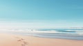 Minimalist Beach Break: A Contemplative Dreamscape In Bold Chromaticity