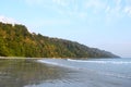 Green Forest Hills, Blue Sky and Picturesque Serene Secluded Beach - Radhanagar Beach, Havelock Island, Andaman & Nicobar, India